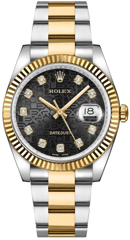 Rolex Datejust 36 Black Dial Oyster Bracelet Watch 116233-0189