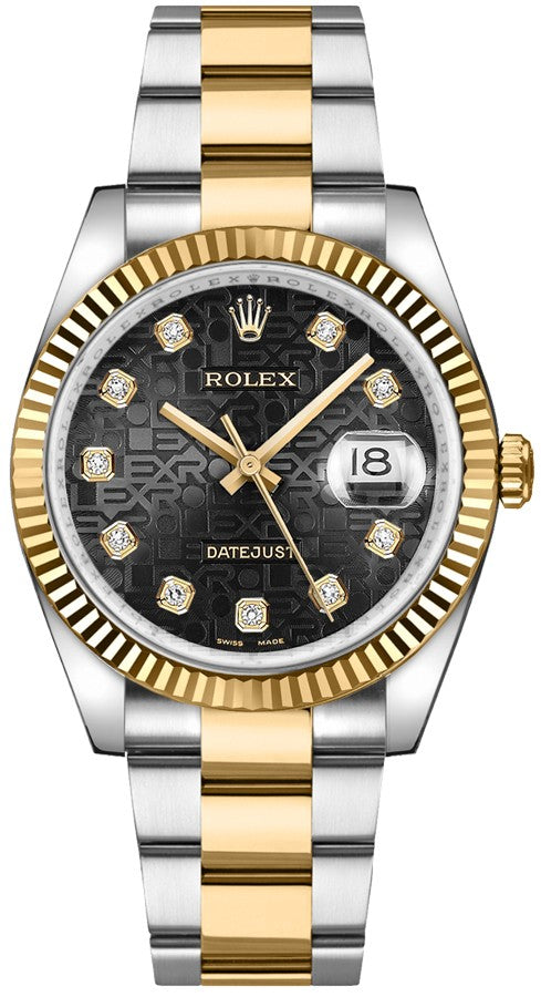Rolex Datejust 36 Black Dial Oyster Bracelet Watch 116233-0189
