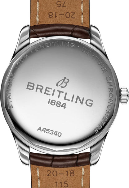 Breitling Premier Day Date Silver Dial Men's Watch A45340211G1P2