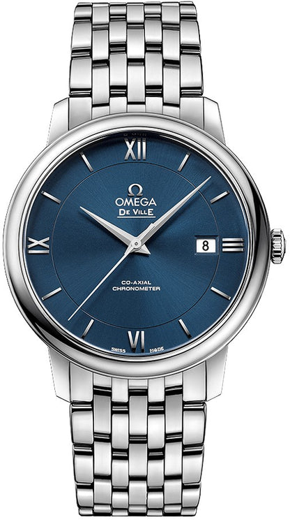 Omega De Ville Prestige Co-Axial Chronometer Blue Dial Men's Watch 424.10.40.20.03.001