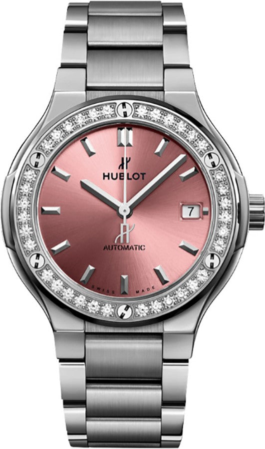 Hublot Classic Fusion Pink Dial Women's Watch 568.NX.891P.NX.1204
