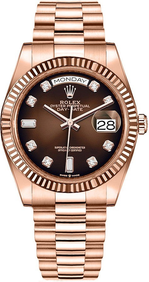 Rolex Day-Date 36 Brown Ombre Dial Unisex Watch 128235-0037