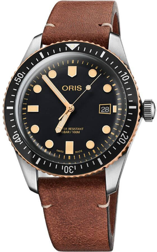 Oris Divers Sixty-Five Black Dial Men's Watch 73377204354LS
