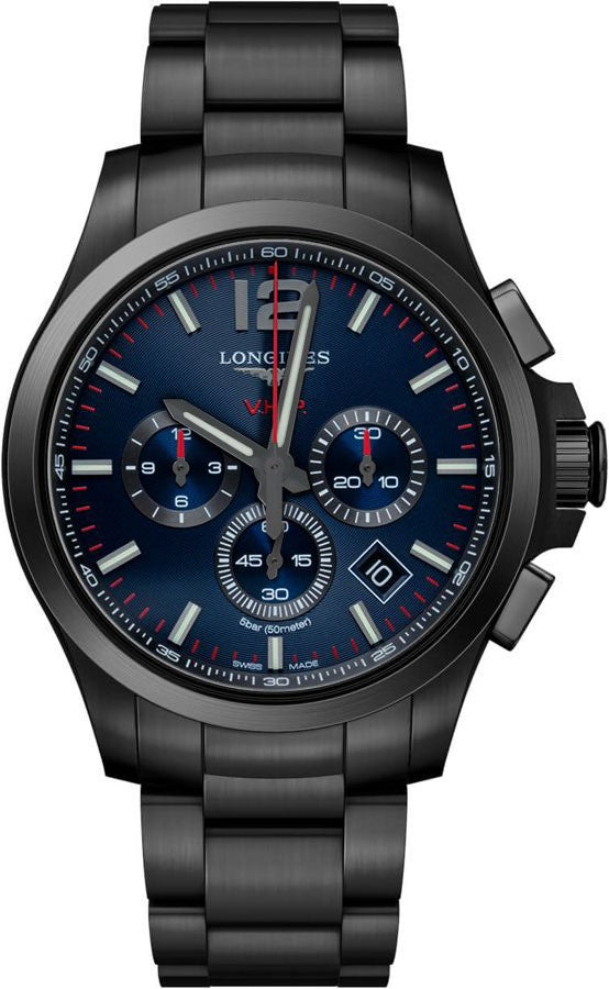 Longines Conquest V.H.P. Blue Chronograph Men's Watch L3.717.2.96.6