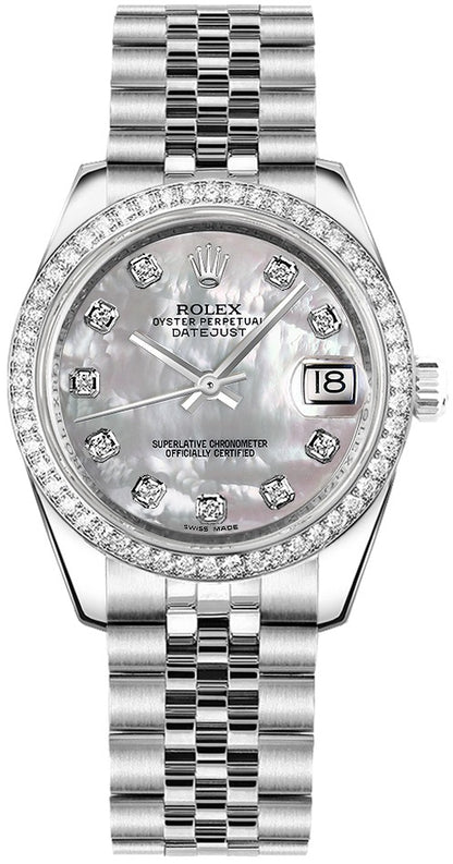 Rolex Datejust 31 Mother of Pearl Diamond Watch 178384-0004