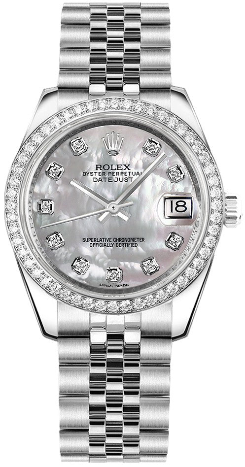 Rolex Datejust 31 Mother of Pearl Diamond Watch 178384-0004