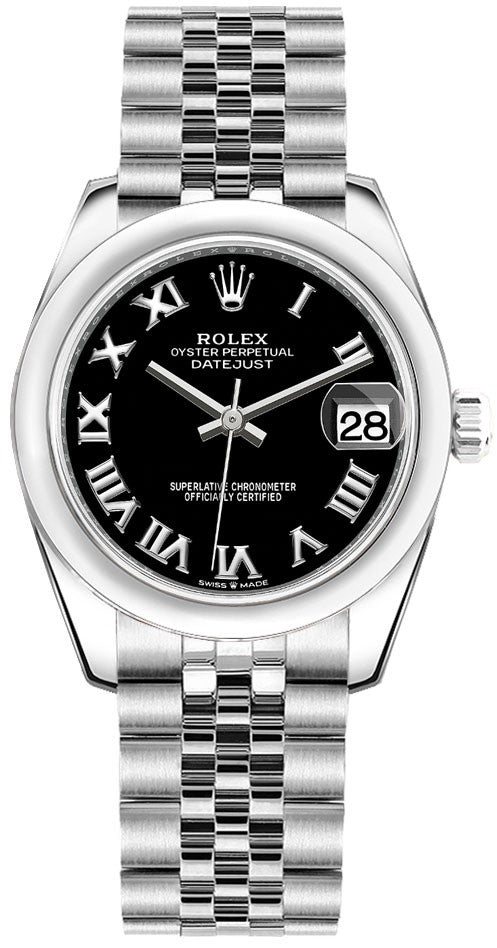 Rolex Datejust 31 Black Dial Jubilee Bracelet Women's Watch 278240-0002