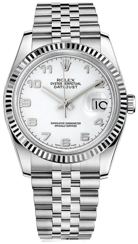 Rolex Datejust 36 White Dial Watch 116234