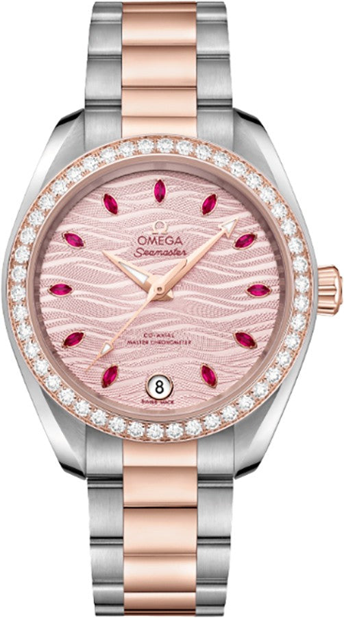 Omega Seamaster Aqua Terra Diamond Bezel Women's Watch 220.25.34.20.60.001