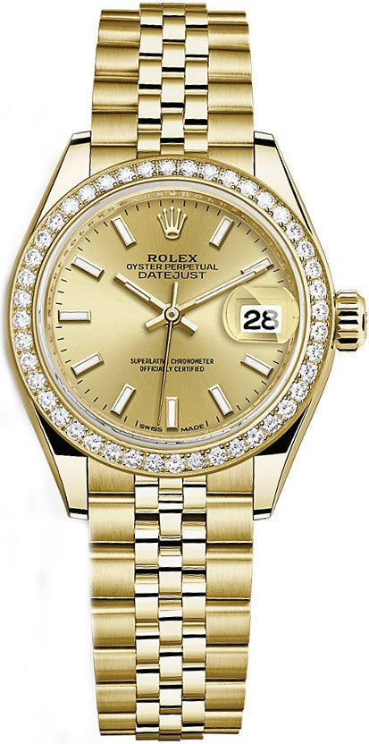 Rolex Lady-Datejust 28 Diamond Gold Women's Watch 279138RBR-0013