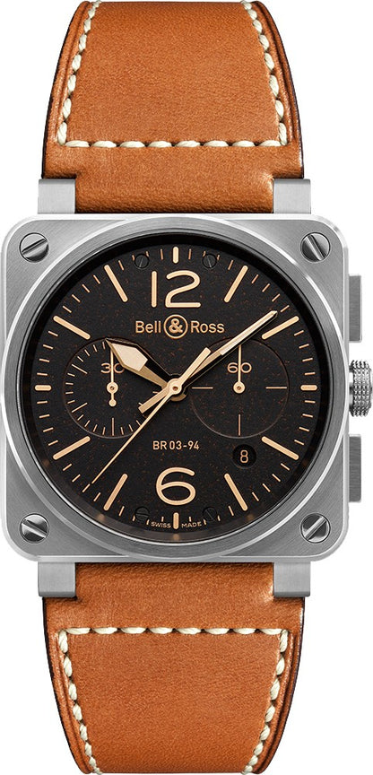 Bell & Ross Aviation Instruments BR0394-ST-G-HE/SCA