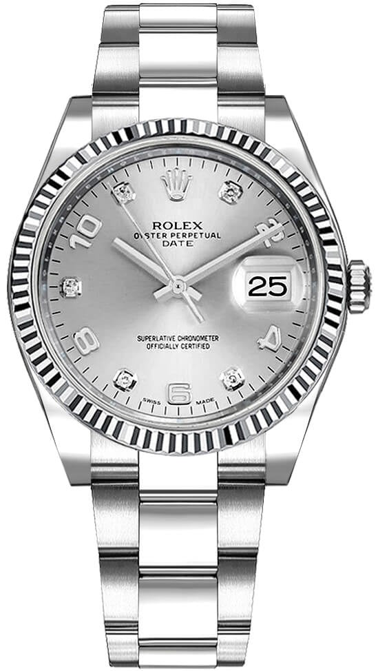 Rolex Oyster Perpetual Date 34 Diamond Women's Watch 115234-0012