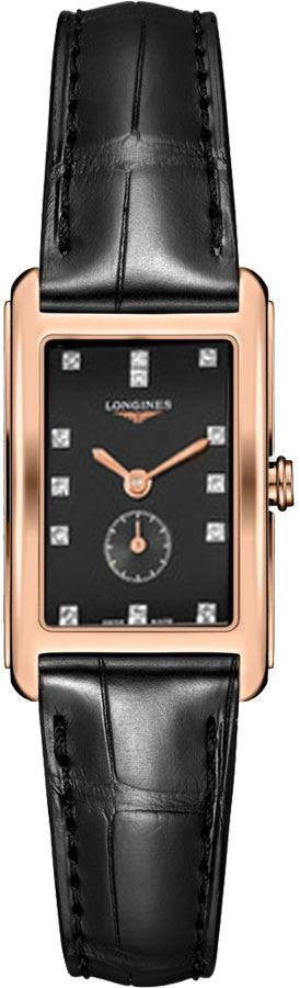 Longines DolceVita Black Dial Rose Gold Women's Watch L5.512.8.57.0