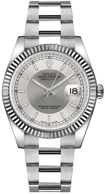 Rolex Datejust 36 Silver & Steel Dial Luxury Watch 116234