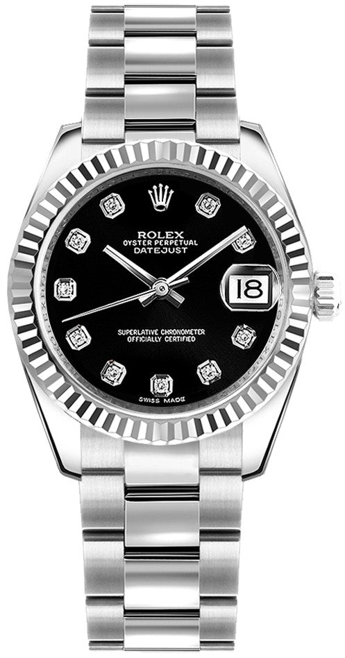 Rolex Datejust 31 Black Dial Women's Watch 178274-0058