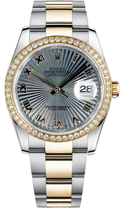Rolex Datejust 36 Gold & Yellow Steel Oyster Bracelet Watch 116243