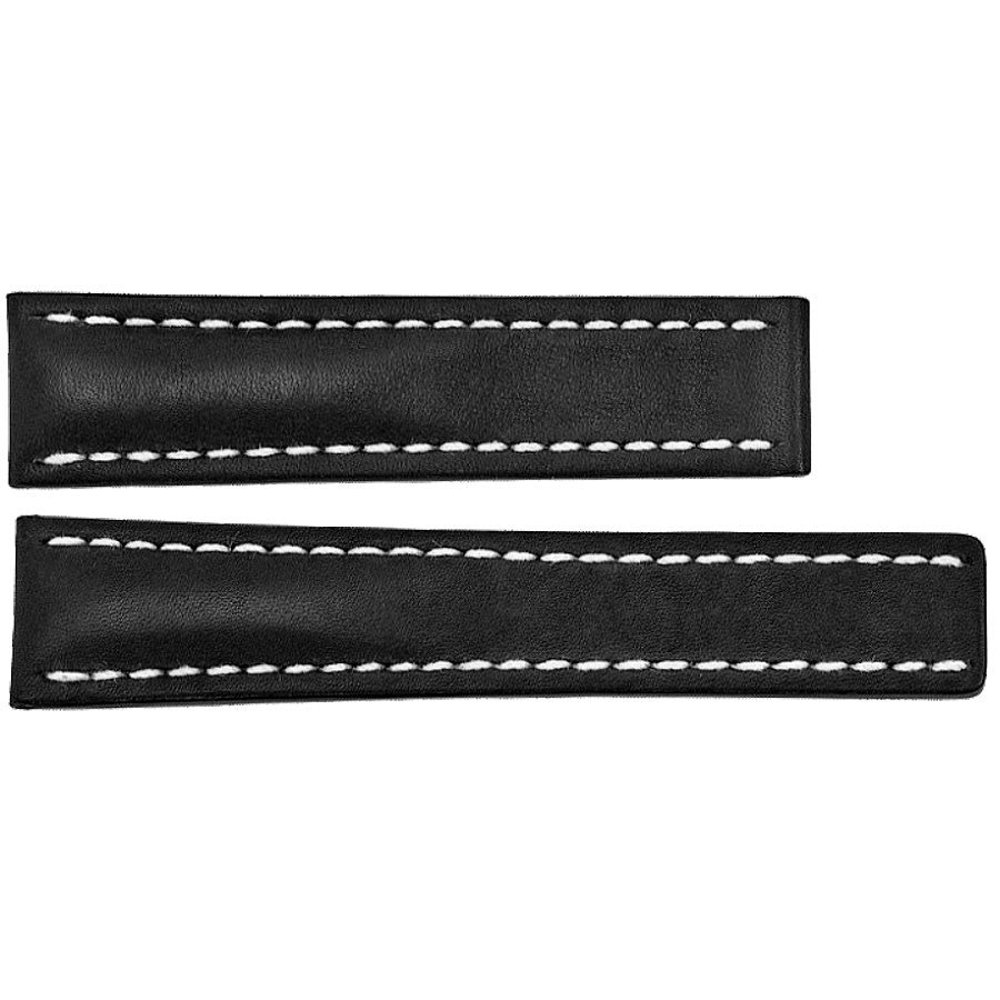 Breitling 18mm Black Leather Strap 415X