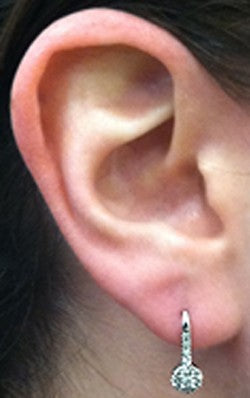 .25 TCW Diamond White Gold Earrings