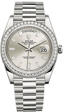 Rolex Day-Date 40 Solid White Gold Diamond Men's Watch 228349RBR-0001