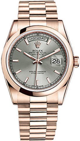 Rolex Day-Date 36 Solid 18K Rose Gold Watch 118205