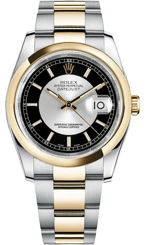 Rolex Datejust 36 Black & Silver Dial Watch 116203