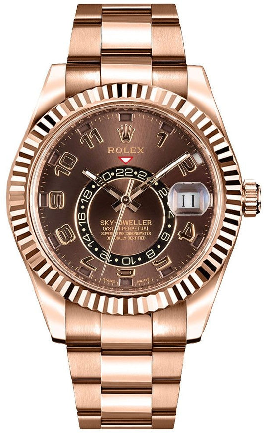 Rolex Sky-Dweller 18k Everose Gold Men's Watch 326935-0003