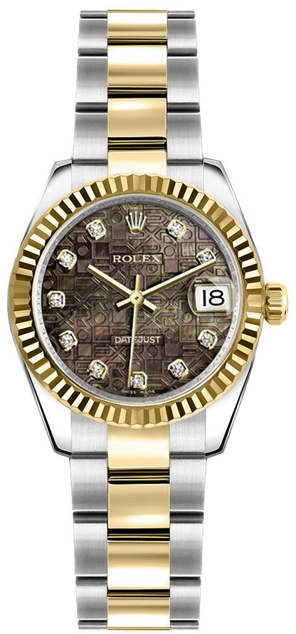 Rolex Lady-Datejust 26 Steel & Gold Automatic Women's Watch 179173