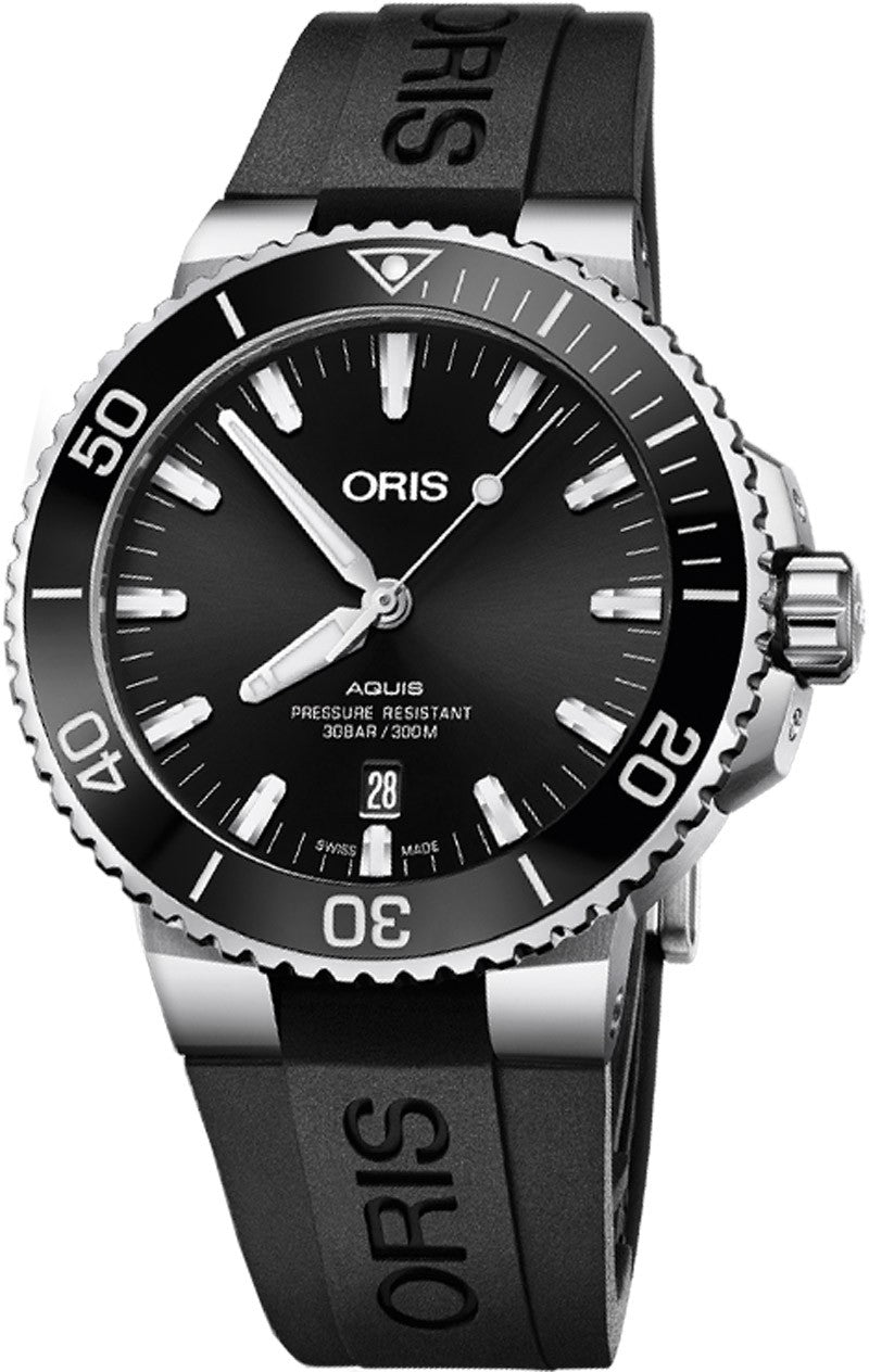 Oris Aquis Date Black Luminous Dial Men's Watch 73377304134RS
