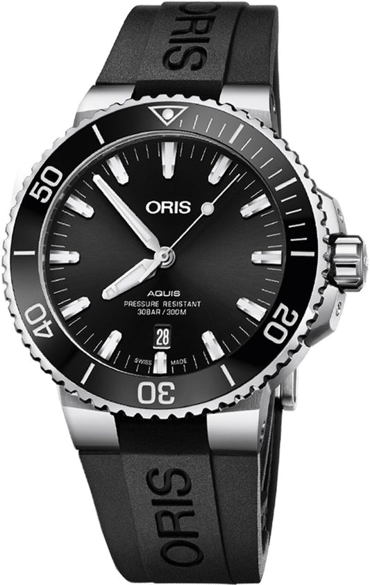Oris Aquis Date Black Luminous Dial Men's Watch 73377304134RS