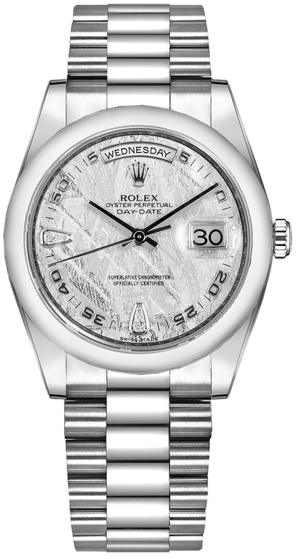 Rolex Day-Date 36 Solid 18K White Gold Watch 118209