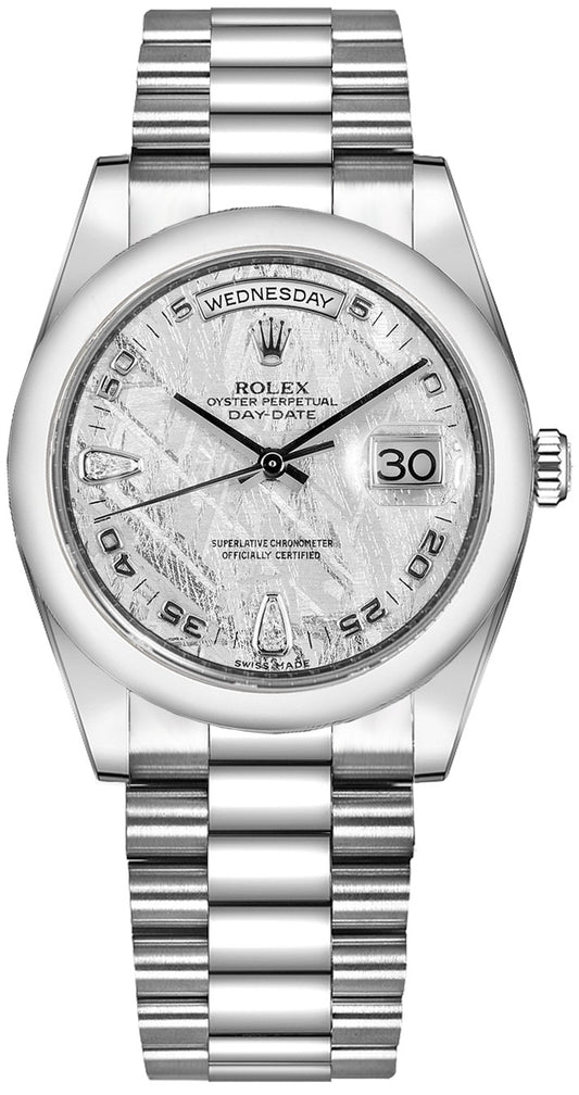 Rolex Day-Date 36 Solid 18K White Gold Watch 118209