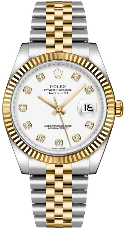 Rolex Datejust 36 White Diamond Dial Luxury Watch 116233