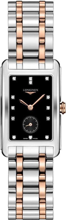 Longines DolceVita Black Diamond Dial Two-tone Women's Watch L5.512.5.57.7