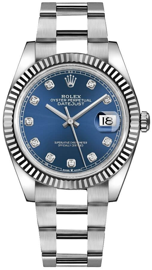 Rolex Datejust 41 Blue Diamond Dial Watch 126334-0015