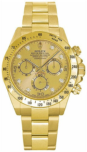 Rolex Cosmograph Daytona Champagne Diamond Dial Men's Watch 116528-0033