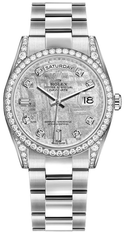Rolex Day-Date 36 Diamond Gold Oyster Bracelet Watch 118389