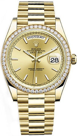 Rolex Day-Date 40 Champagne Dial Gold Men's Watch 228348RBR-0008