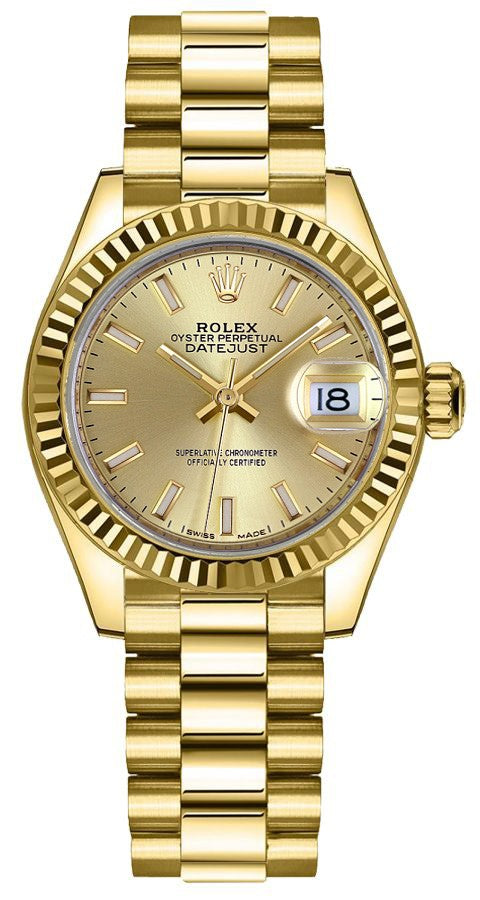 Rolex Lady-Datejust 28 Index Hour Markers Women's Watch 279178-0001