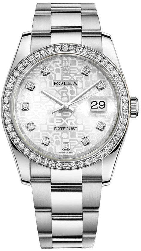 Rolex Datejust 36 Silver Jubilee Diamond Dial Watch 116244