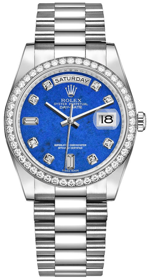 Rolex Day-Date 36 Platinum Watch 118346-0086