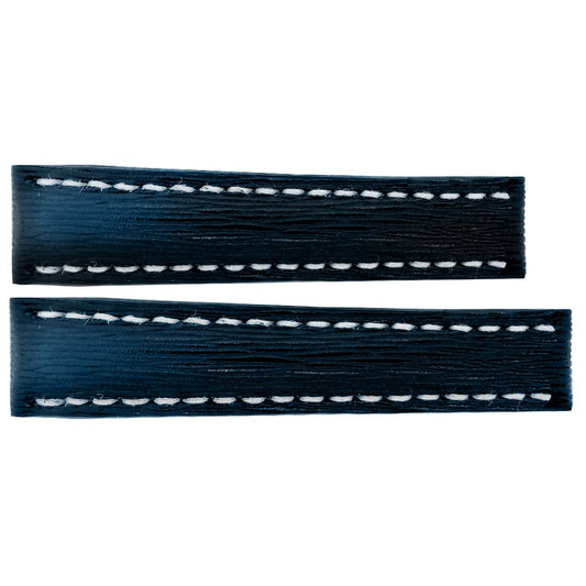 Breitling 16mm Dark Blue Calfskin Leather Strap 254X
