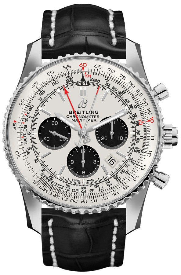 Breitling Navitimer Rattrapante Silver Dial Men's Watch AB0311211G1P2