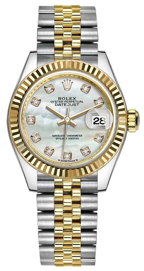 Rolex Lady-Datejust 28 Mother of Pearl Diamond Women's Watch 279173-0013