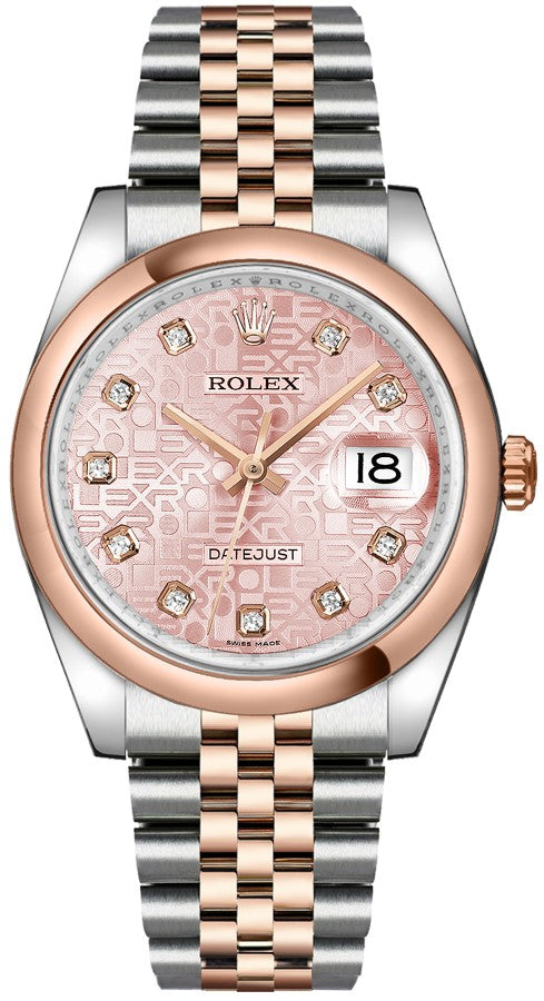 Rolex Datejust 36 Pink Jubilee Watch 116201-0062