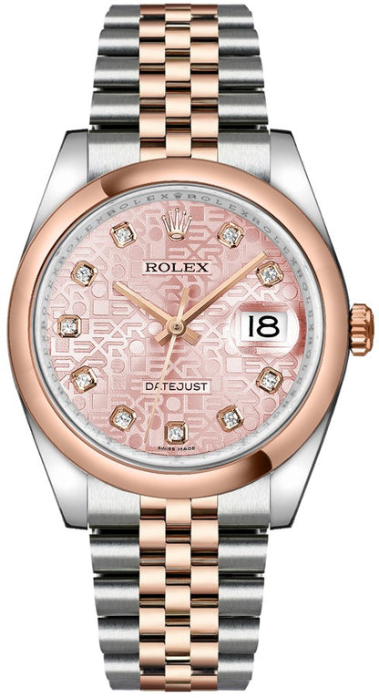 Rolex Datejust 36 Pink Jubilee Watch 116201-0062