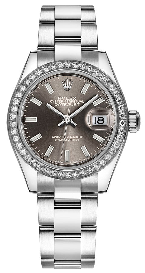 Rolex Lady-Datejust 28 White Gold & Steel Watch 279384RBR-0014