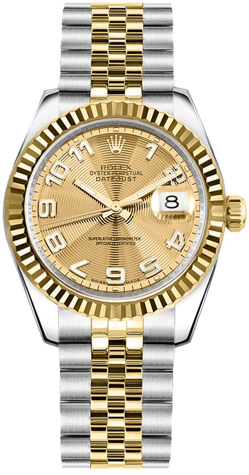 Rolex Datejust 31 Concentric Circle Champagne Dial Watch 178273
