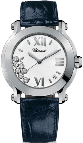 Chopard Happy Sport White Diamond Women's Watch 278475-3001