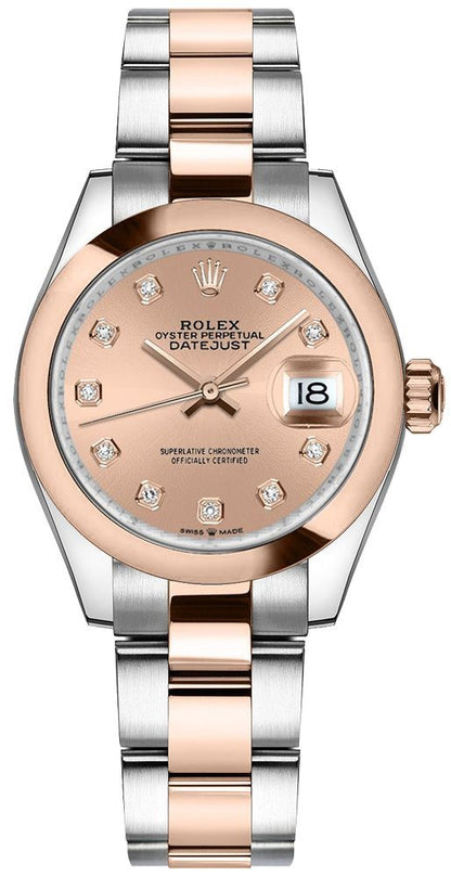 Rolex Datejust 31 Rose Dial Diamonds Women's Watch 278241-0023