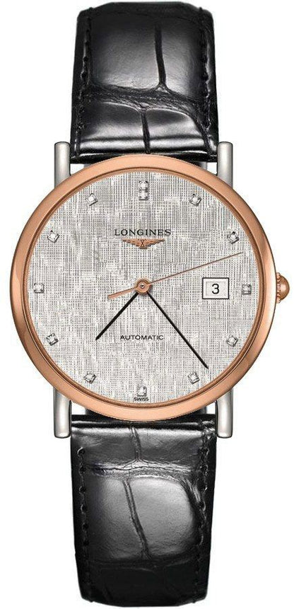 Longines Elegant 18k Rose Gold Bezel Women's Watch L4.809.5.77.0